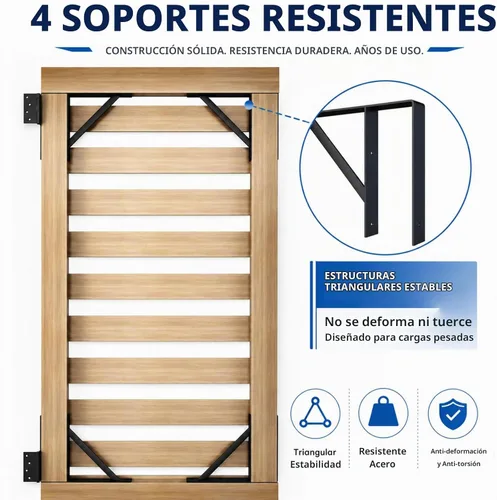Vista 2 de JUBEST Soporte de Esquina con Refuerzo de Servicio Pesado para Puerta, Kit Anti-Combadura para Puerta, Herrajes Ajustables para Puerta para Cerca