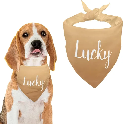 Vista 7 de Bandana personalizada para perro con nombre de poliéster, bandana personalizada para perro, triángulo, bufanda personalizada para mascotas