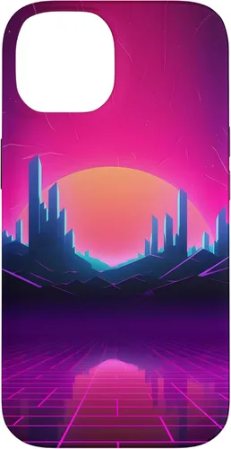 Vista 4 de Synthwave City Retrowave 80s Vaporwave Case for iPhone 17
