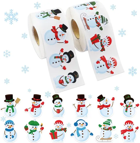 Vista 8 de 1200 PCS Calcomanías en Rollo de Pingüinos Calcomanías de Sellos de Pingüinos de Invierno Azules de Dibujos Animados Etiquetas de Sobre Rollo