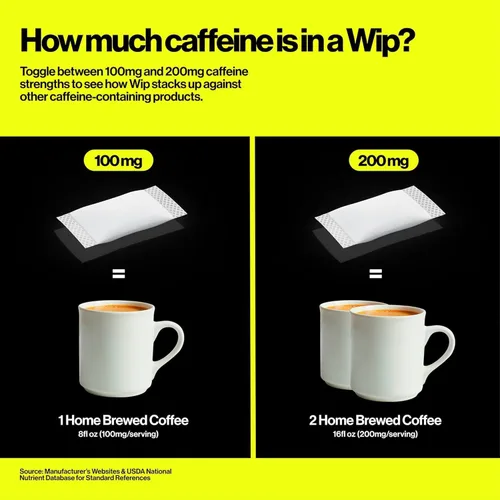 Vista 4 de Wip Energy Pouches, Mezcla sin azúcar con 100 MG de cafeína natural, vitaminas B, minerales y L Teanina para apoyo energético, preentrenamiento