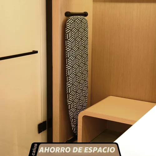 Vista 6 de caius Tabla de planchar, compacta y ahorradora de espacio, tabla de planchar de tamaño completo, área de planchar extra ancha con cubierta acolchada