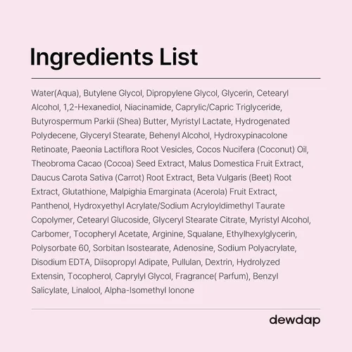 Vista 6 de Dewtox Glow Skin Cream, humectante facial reafirmante e hidratante con retinol y niacinamida, cuidado de línea fina, cuidado de la piel coreano