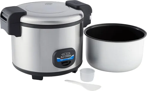 Vista 2 de Sunpentown SC-5400S - Olla arrocera resistente de acero inoxidable para 35 tazas
