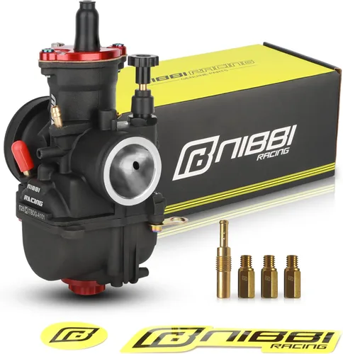 Vista 10 de Carburador NIBBI PWK de 24 mm para motocicleta, carburador de potencia de 125 cc-150 cc con chorros de carburador, compatible con motor GY6 Dirt