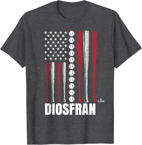 Vista 13 de Baseball American Flag Diosfran Cabeza Prospect Baseball Fan T-Shirt