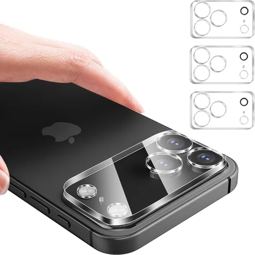 Vista 7 de Protector de lente de cámara trasera trasera de vidrio templado para iPhone 14 Pro Max, iPhone 15 Pro Max - Protector de cobertura completa