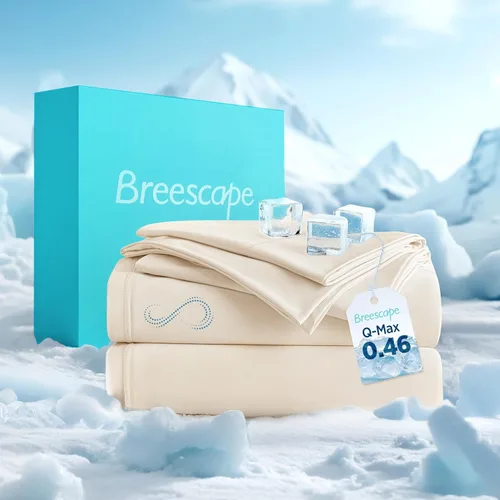 Vista 12 de Breescape Cooling Sheets Twin XL Size - BlendTek Dry & Cool Technology Cooling Bed Sheets for Hot Sleepers and Night Sweats, Q-Max>0.46 Tech Twin XL