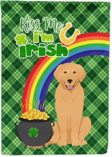 Vista 146 de Caroline's Treasures WDK4731GF - Bandera decorativa para jardín del día de San Patricio, color negro y tostado, Airedale Terrier, para jardín