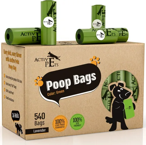 Vista 8 de Active Pets Bolsas de basura para perros extra gruesas con aroma a lavanda, a prueba de fugas y fáciles de rasgar para eliminar excrementos Negro