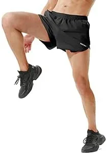 Vista 5 de TENJOY Pantalones cortos de correr para hombre, pantalones cortos de entrenamiento atlético para hombre, pantalones cortos deportivos de 3 pulgadas