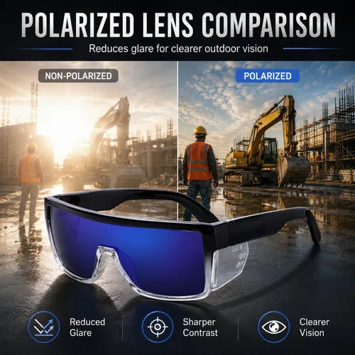 Vista 2 de Gafas de sol polarizadas de seguridad UV400 con certificación ANSI Z87.1