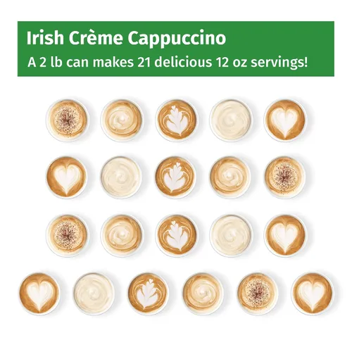 Vista 4 de Victorian Inn Instant Cappuccino – Sabor a crema irlandesa – Mezcla de café suave y sabrosa – Perfecto para caliente, frío o mezclado – Ideal como