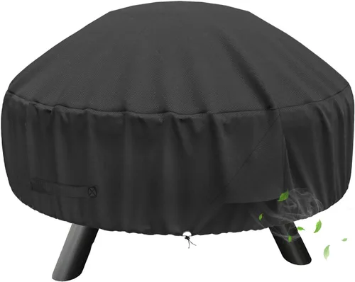 Vista 23 de Cubierta de mesa para hoguera Outland Living 401/403 para exteriores, mesa de fuego de gas propano para exteriores, 44 pulgadas, resistente al agua