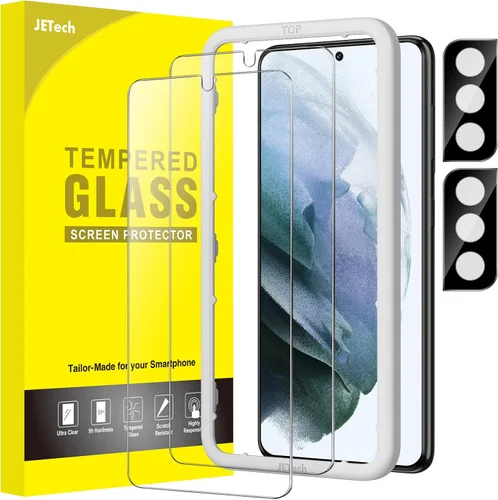 Vista 20 de JETech - Protector de pantalla para Samsung Galaxy S20 FE de 6.5 pulgadas con protector de lente de cámara, película de vidrio templado, compatible