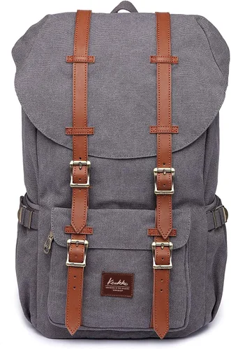 Vista 35 de KAUKKO Mochila de viaje para laptop, mochila al aire libre, mochila causal para 15.6 pulgadas (nailon negro)