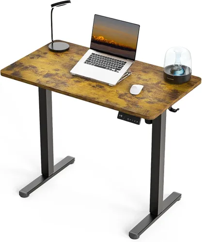 Vista 9 de Escritorio eléctrico de pie de 35 x 20 pulgadas, escritorio compacto de altura ajustable para espacios pequeños, estación de trabajo ergonómica