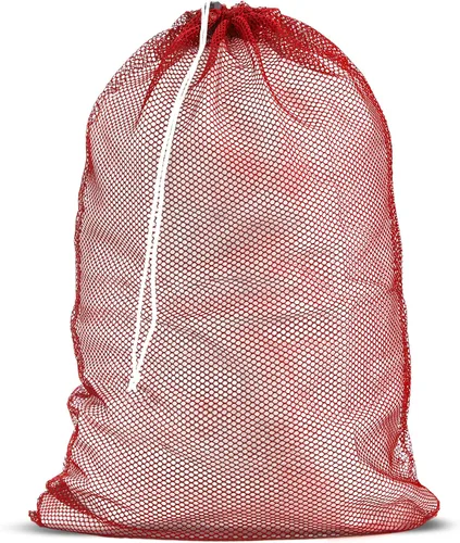 Vista 11 de Bolsa de lavandería de malla XL de Handy Laundry - Duradera, lavable a máquina con cierre de cordón seguro - Perfecta para dormitorios Negro