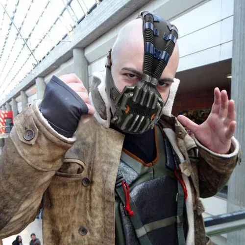 Vista 6 de Máscara Bane de The Dark Knight Rises, accesorios de disfraz de cosplay para hombres adultos