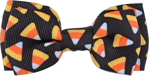 Vista 4 de Collar de perro de Halloween con corbatín, perros grandes, medianos y pequeños (S, maíz dulce de Halloween)