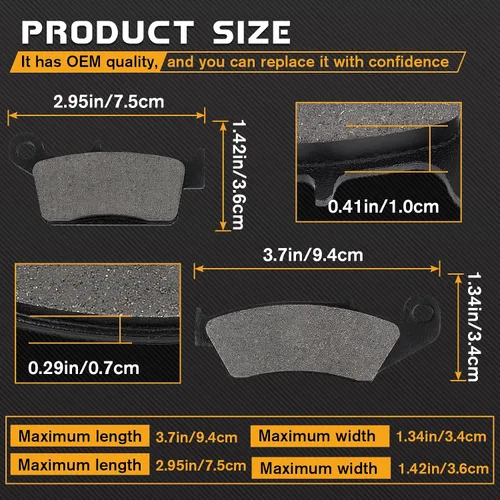 Vista 2 de LOCOPOW Pastillas de freno delanteras y traseras para Honda XR650L CR125 CR250 XR250 XR650 XR400 Suzuki DRZ400 RM125 Yamaha YZ125 YZ250 WR250