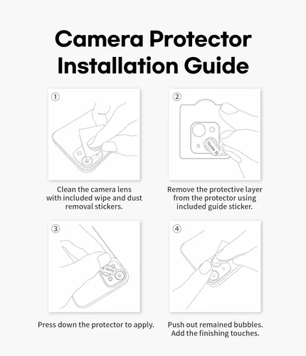 Vista 3 de GOOSPERY Protector de pantalla con protector de lente de cámara compatible con iPhone 13 Mini [2+2 unidades] Vidrio templado HD transparente