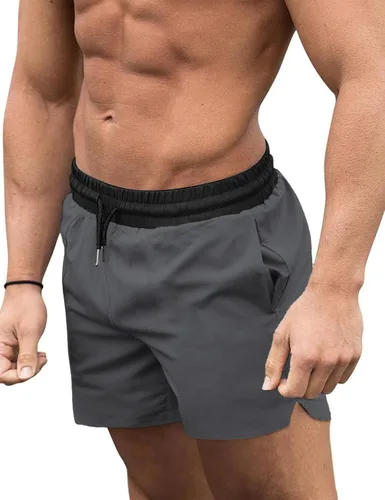 Vista 34 de COOFANDY Men's Swim Trunks Quick Dry Board Shorts Swimwear Bathing Suit Un negro