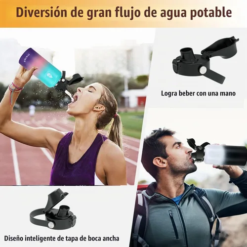 Vista 5 de SYACOT Tapa de boquilla automática para botellas de agua de boca ancha Hydro Flask, tapa de boquilla superior de repuesto para HydroFlask de boca