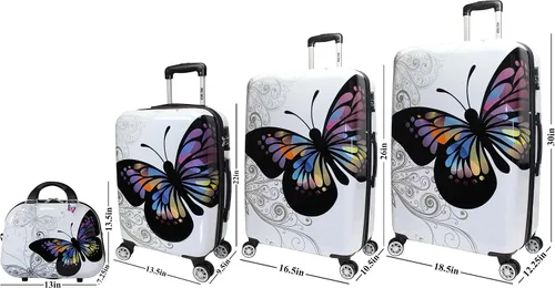 Vista 7 de World Traveler Equipaje de mariposa, Mariposa, Equipaje de mariposa