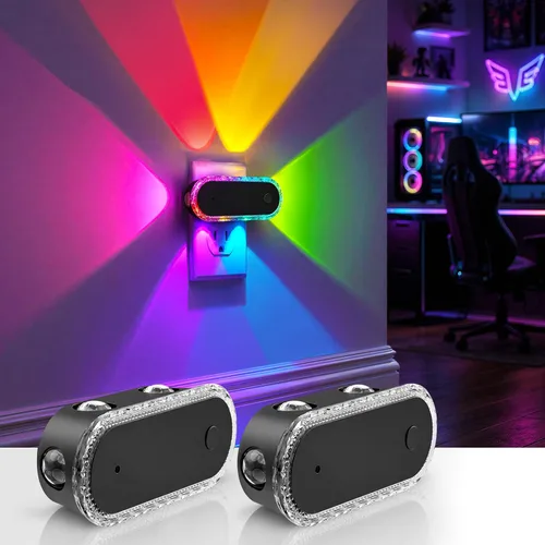 Vista 20 de L LOHAS LED - Luz nocturna LED, paquete de 2 luces nocturnas LED modernas enchufables en la pared con sensor de atardecer a amanecer, 0-100LM