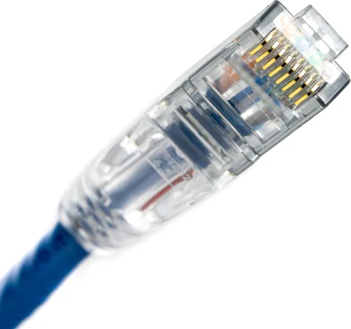 Vista 7 de NTW NTW - Cable de conexión de bloqueo de red patentado CAT6 de 1 pie, sin enganches, azul (NL-U6K-001BL)