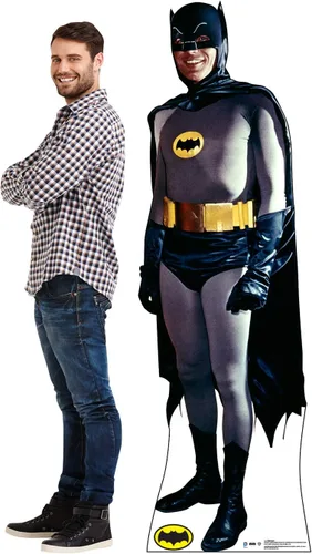 Vista 3 de 1969 Batman and Robin TV Series - Advanced Graphics Estatua de cartón vertical, de tamaño real., Batman, talla única