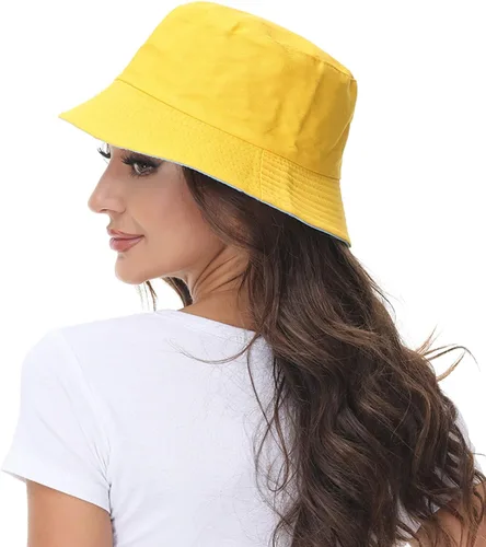 Vista 5 de Sombrero de pescador reversible para mujer, gorra de playa de verano para exteriores
