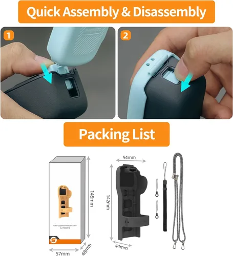 Vista 7 de Funda para DJI Osmo Pocket 3 Accesorios, Pocket 3 Gimbal/Lens/Protector de pantalla, con 3 filtros CPL/ND/ranuras de almacenamiento para tarjetas SD