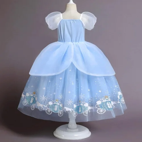 Vista 3 de Ropa de princesa para niñas pequeñas, vestido largo de tul de mariposa, accesorio para fiesta de cumpleaños, Halloween
