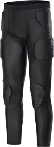Vista 5 de Charque Camisas/pantalones protectores acolchados para hombre, para fútbol, paintball, béisbol, compresión, costilla, protección del esternón