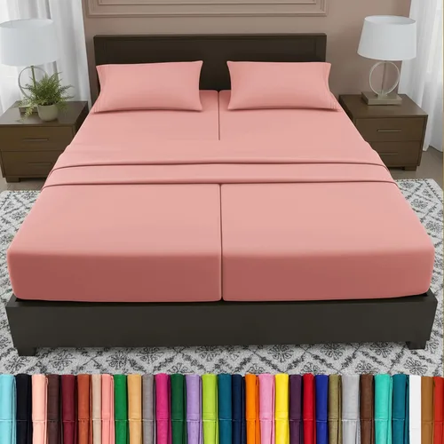 Vista 95 de Elegant Comfort - Juego de sábanas de lujo de 4 piezas - Ropa de cama de lujo de 1500 hilos, calidad de hotel prémium, microfibra, resistente a