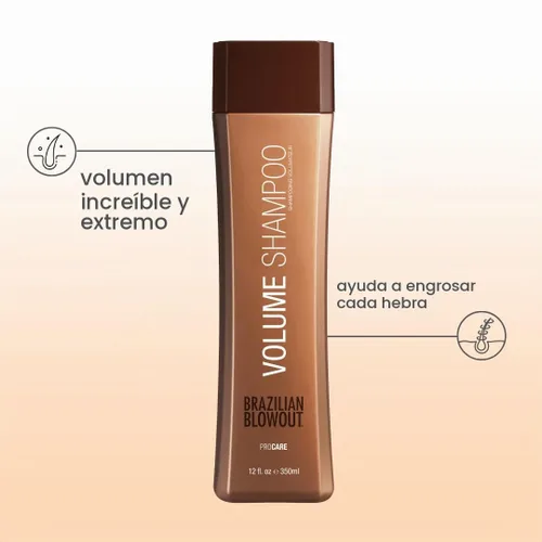 Vista 2 de BRAZILIAN BLOWOUT Volumen Shampoo, 12 FL oz, el embalaje puede variar