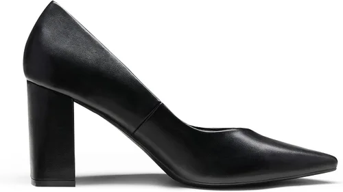 Vista 3 de DREAM PAIRS Zapatos de tacón alto y grueso para mujer, con puntera cerrada, puntera puntiaguda, para boda, fiesta, elegante, sin cordones