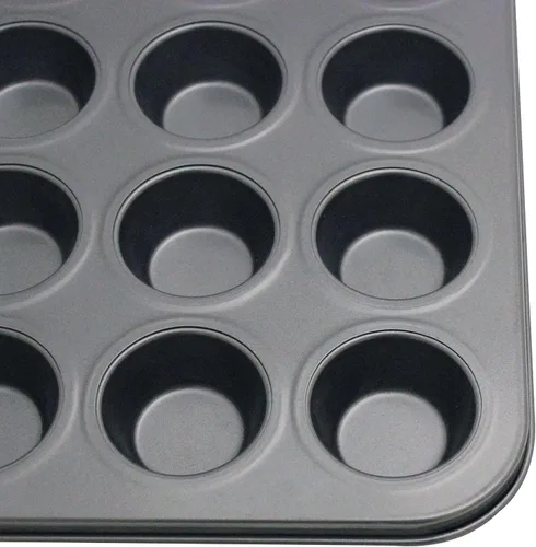 Vista 3 de TrueCraftware - Molde antiadherente de 1-1/2 oz para hornear muffins, 24 cavidades, molde para magdalenas, moldes antiadherentes para hornear, ideal