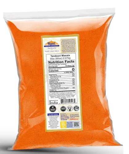 Vista 2 de Rani Tandoori Masala (natural, sin colores añadidos) Mezcla india de 11 especias 80 onzas (5 libras) 5.0 lbs a granel ~ Sin sal Vegano Apto