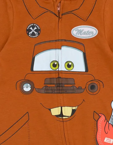 Vista 3 de Disney Pixar Cars Tow Mater Lightning McQueen - Overol para cosplay con cremallera, recién nacido a niño pequeño