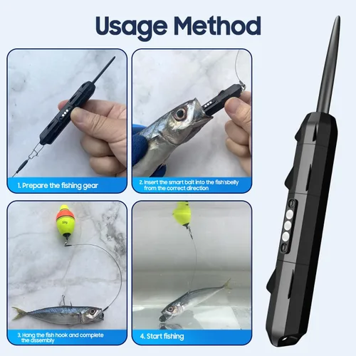 Vista 6 de Señuelo inteligente robótico para pesca, señuelos eléctricos de pesca Wobbler recargable por USB, cebo de natación, aparejos de pesca, acción