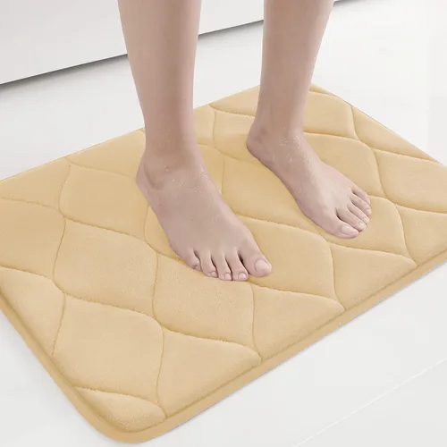 Vista 7 de Colorxy - Alfombra de baño de espuma viscoelástica, ultrasuave y antideslizante, absorbe el agua, lavable a máquina, tapete para suelos de ducha