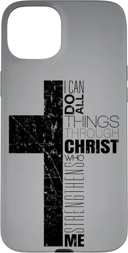 Vista 9 de iPhone XS Max Negro Cristiano Cruz Religiosa Biblia Verso Filipenses 4 13 Caso