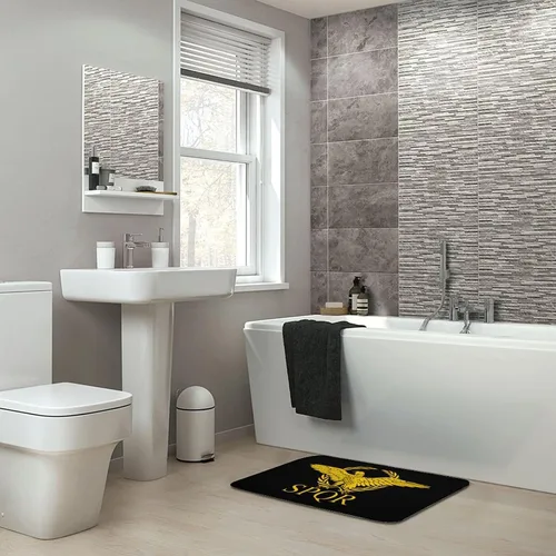 Vista 8 de Alfombra de baño gruesa con bandera del Imperio Romano del Senado SPQR, antideslizante, tapete de baño de terciopelo coral para puerta, 19.7 x 31.5