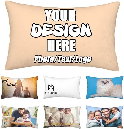 Vista 23 de Funda de almohada decorativa personalizada con foto de pareja, funda de cojín decorativo personalizada, fundas de almohada personalizadas