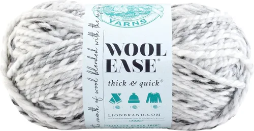 Vista 139 de Lion Brand Yarn - Ovillo de lana Wool-Ease Thick & Quick color fuerza aérea Super Bulky Wool Acrylic Blend Fiber for Soft Hats, Sweaters, Chunky