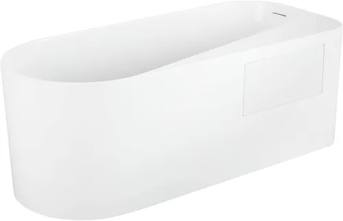 Vista 4 de Signature Hardware 482435 Dellway - Tina de remojo acrílica de 66 pulgadas con cubierta de grifo izquierda