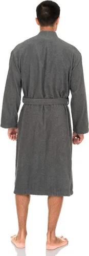 Vista 2 de TowelSelections Bata para hombre. Bata tipo kimono, de algodón con bucles turco, hecha en Turquía.
